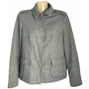 Gap Factory‎ Peacoat Jacket Wool Blend Gray Women's Size Medium